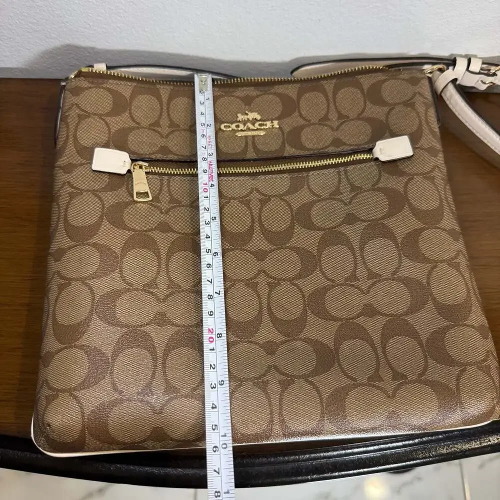 Coach Signature Coated Canvas Rowan File Bag Crossbody